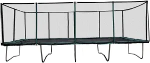 Happy Trampoline Pro Rectangle Trampoline - Heavy Duty 750lbs Jumping Capacity With Net Enclosure - Large Commercial Grade Rectangular Outdoor for Backyard Gymnastics