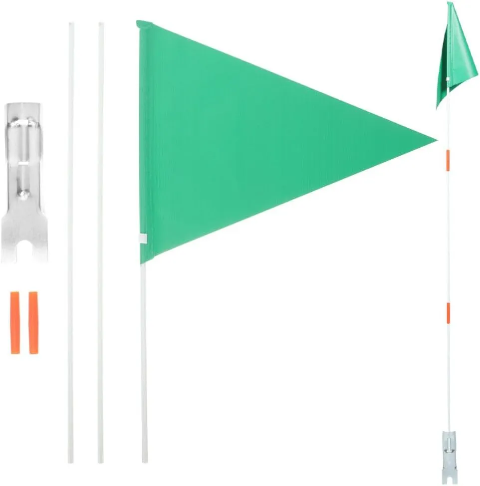 Happyyami 2 Sets Bicycle Flagpole Bike Flags for Safety Bike Trailer Flag Bicycle Trailer Flag Bicycle Visibility Flags Road Safety Flag Kids Bike Flag Bike Toys Riding Suite Metal Child