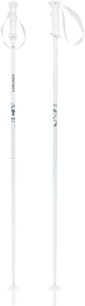 HEAD Joy Women's Lightweight Durable Aluminum All-Mountain Downhill Sports Ski Pole with Star Tip, Aerodynamic Race Basket, Automatic Strap & SBS Soft Handle Grip, White, 105