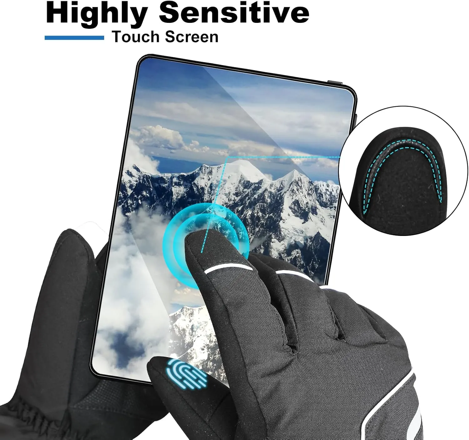 Heated Gloves - Unisex Winter Ski Gloves with Rechargeable Electric Heating for Skiing, Snowboarding, Snow Hiking, Hunting & Outdoor Activities