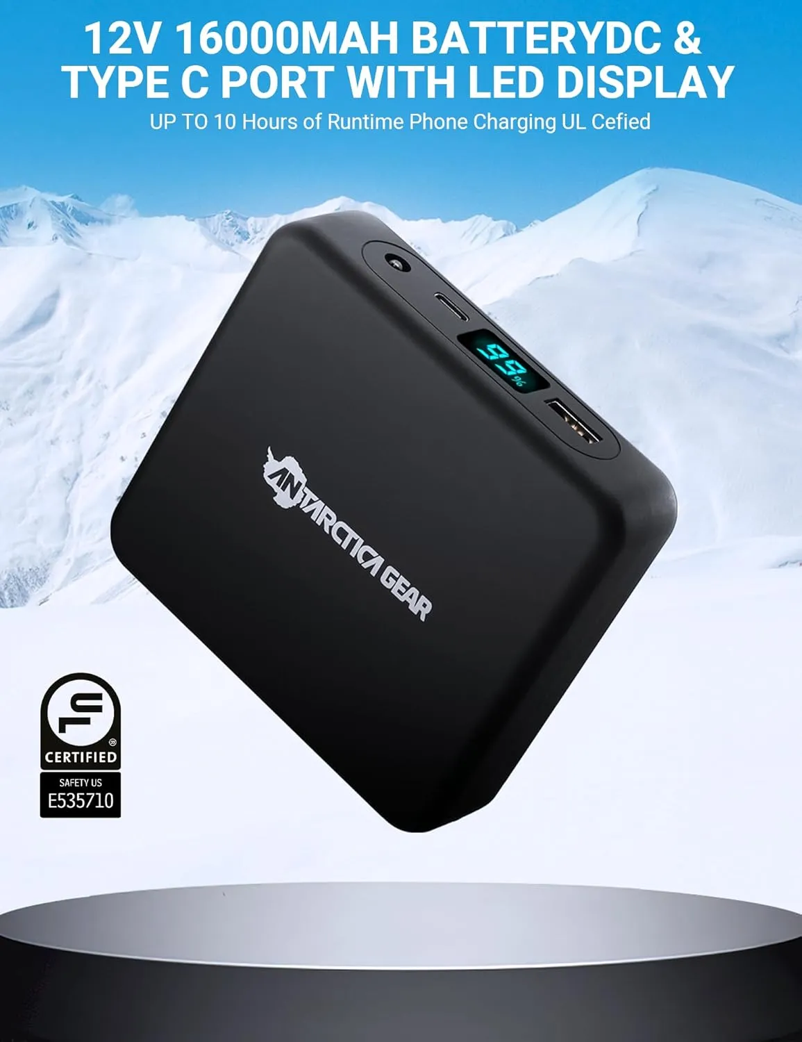 Heated Jacket, Lightweight Heating Jackets with 12V/5A Power Bank, 6 Areas Winter Coat for Men and Women