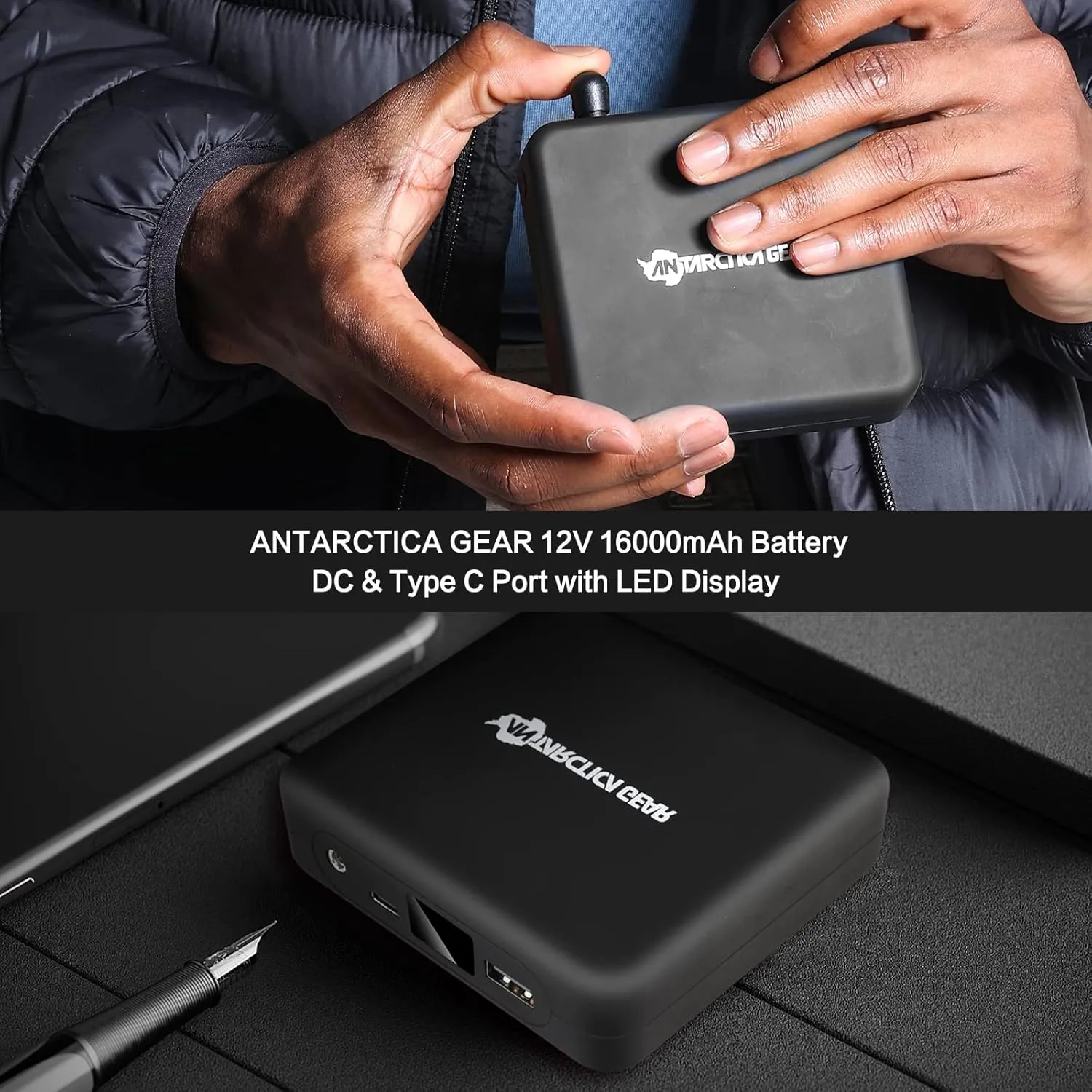 Heated Jacket, Lightweight Heating Jackets with 12V/5A Power Bank, 6 Areas Winter Coat for Men and Women