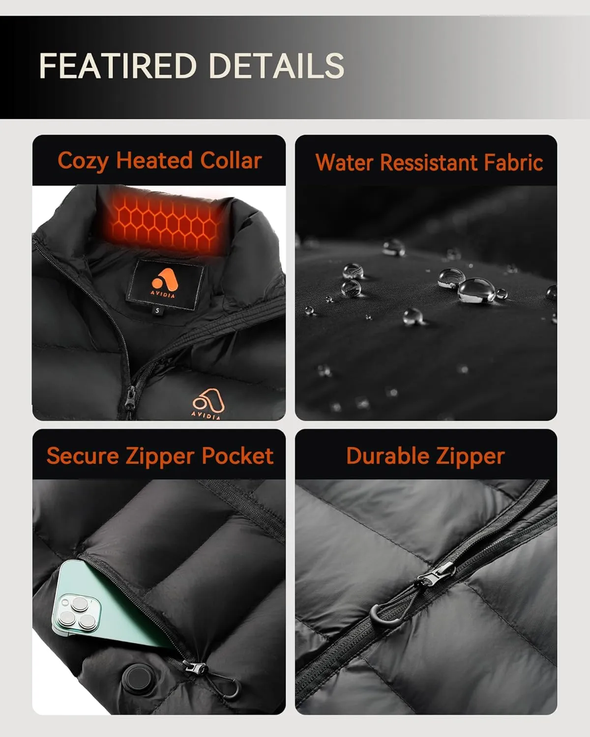 Heated Vest for men with Battery Pack, Rechargeable, Lightweight Fast Heating, Ideal Christmas Gifts for Him