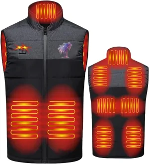 Heated Vest Women and Men Winter Warm Heated Jackets Rechargeable USB Puffer Heated Jacket Fashion Lightweight Outwear
