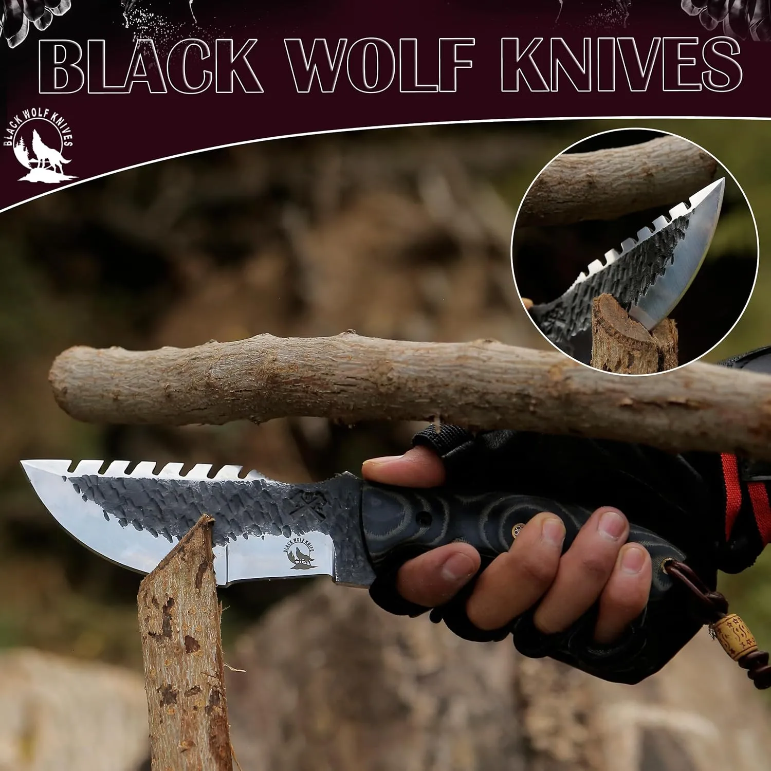 HEAVY DUTY 7MM Handmade 1095 High carbon steel Hunting Knife EDC for Hunting, Bush craft, Camping, Fixed Blade G10 Handle with Cowhide Leather Sheath – BW-4142