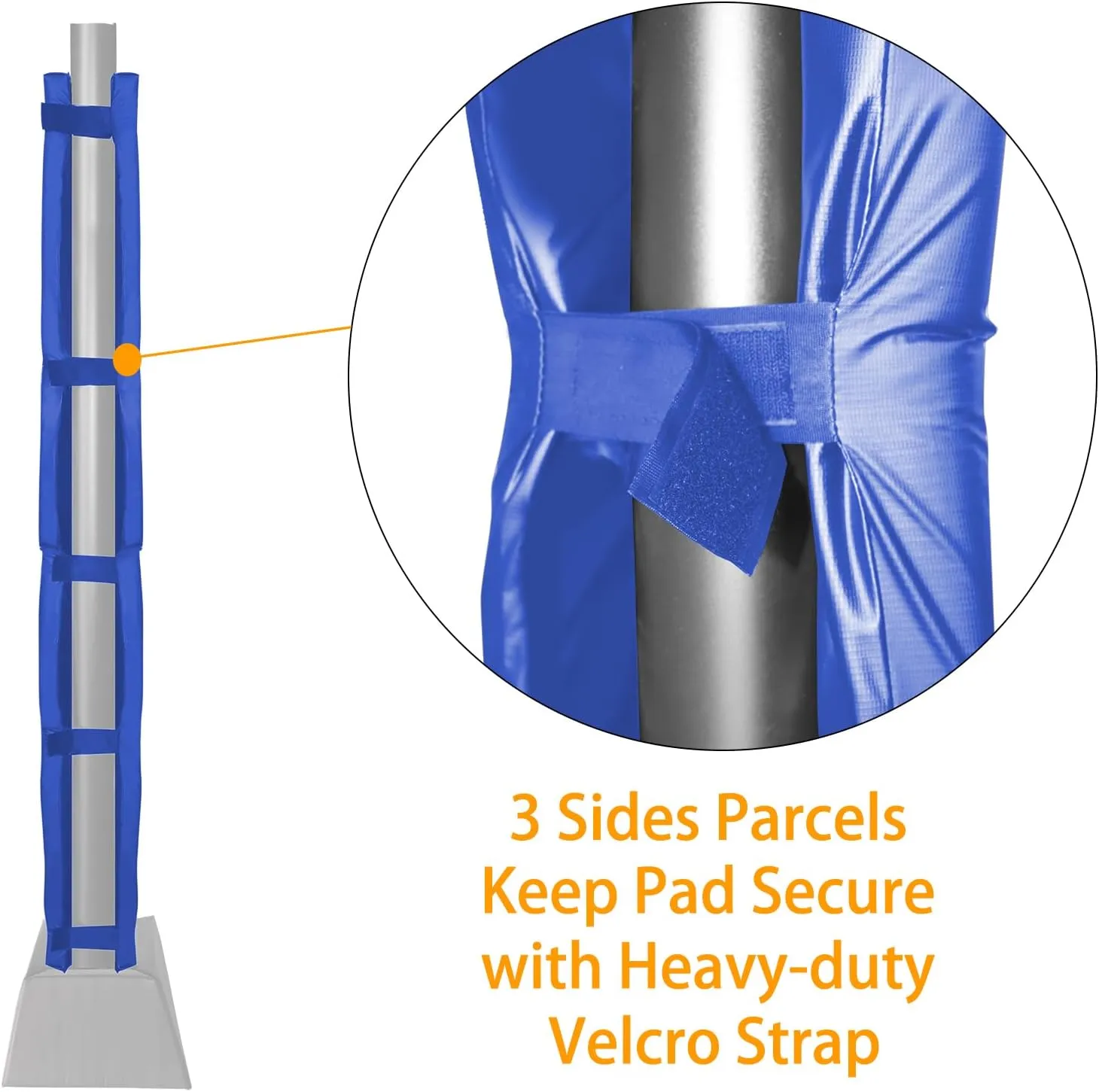 Heavy Duty Basketball Pole Pads, Fits 3" x 3", 3.5"x 3.5", 4" x 4" Round Size Poles, 2" Thick 72" Tall All-Weather Pad