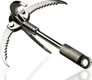 Heavy Duty Survival Grappling Hook – Multifunctional QUADPALM Grapple Hook - 4 Stainless Steel Folding Claws - Survival Gear - Outdoor Camping Hiking Tree Rock Mountain Climbing Equipment