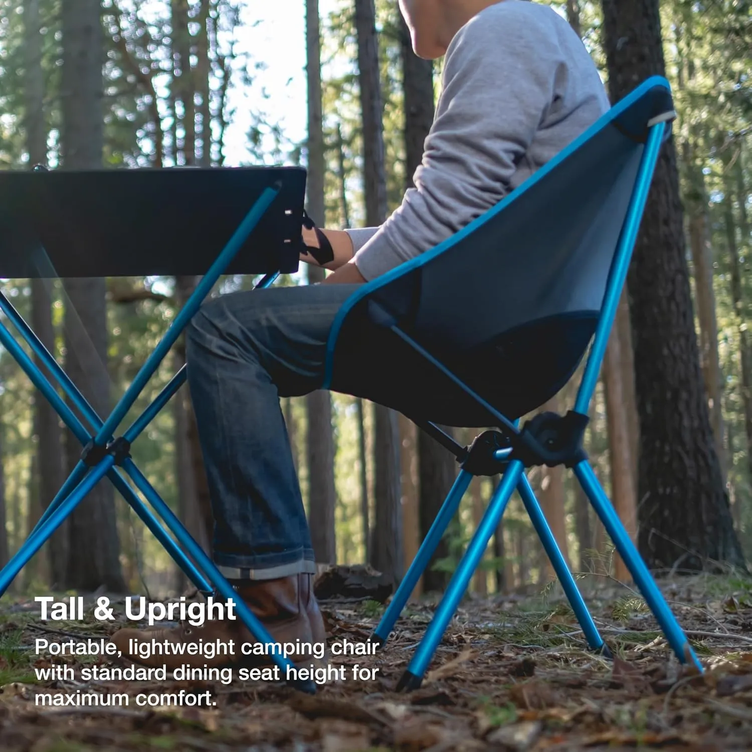 Helinox Café Chair Collapsible Outdoor Dining Chair, Charcoal