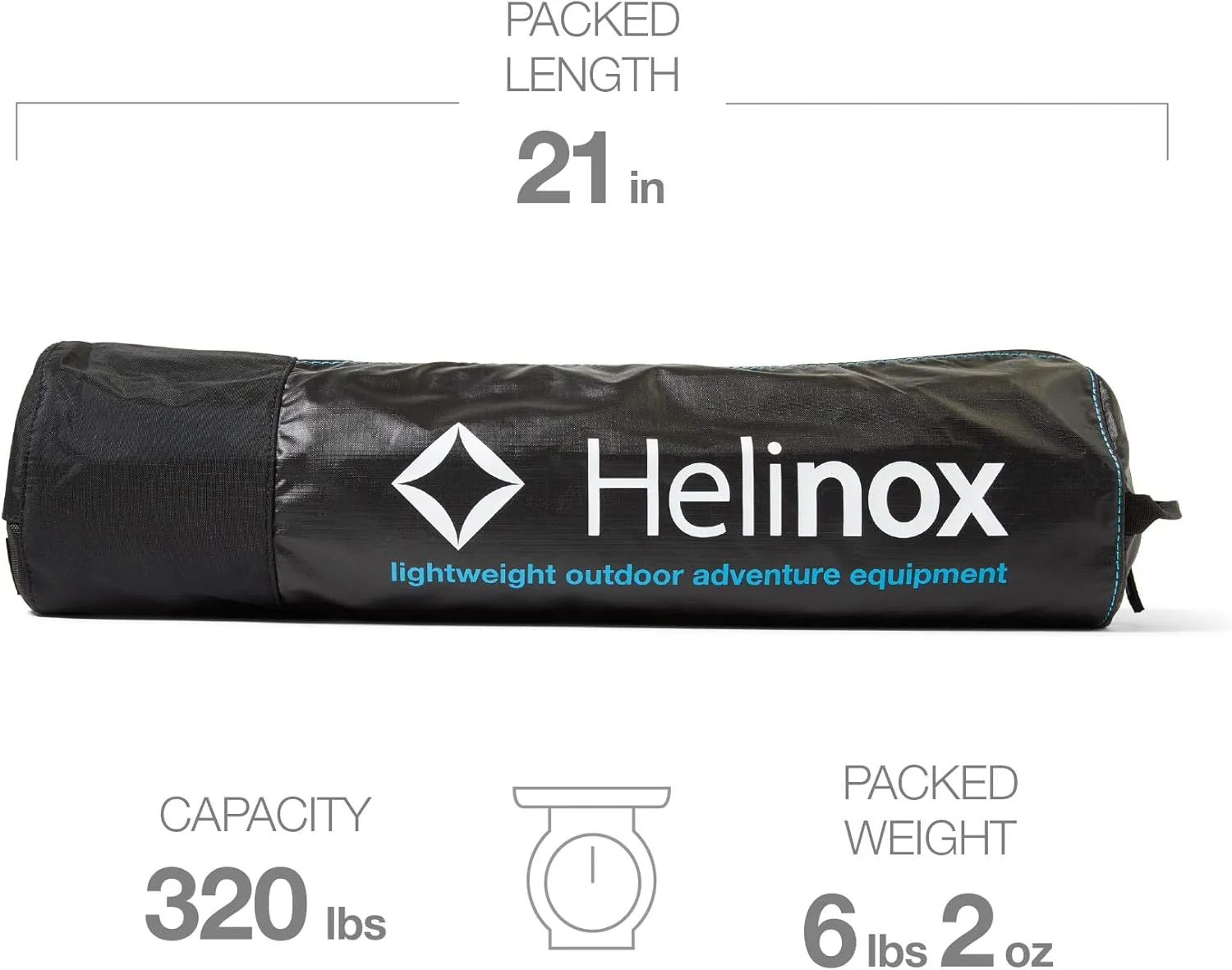 Helinox Cot One High, 15-Inch High Compact, Collapsible Camping Cot, Regular