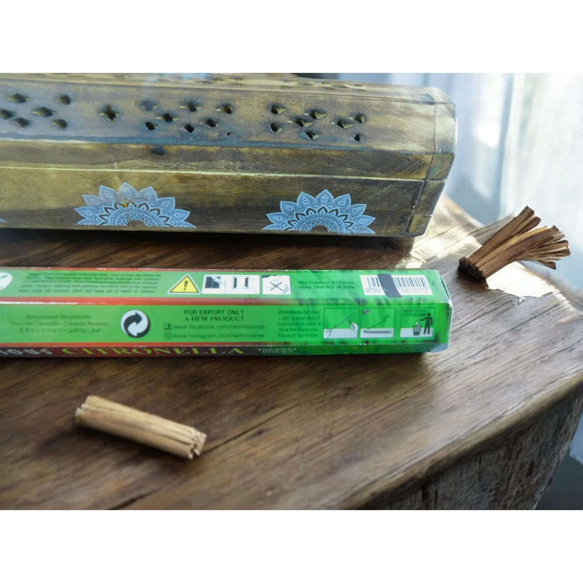 HEM Citronella 20 Incense Sticks Natural Aroma Relaxation & Insect Repellent
