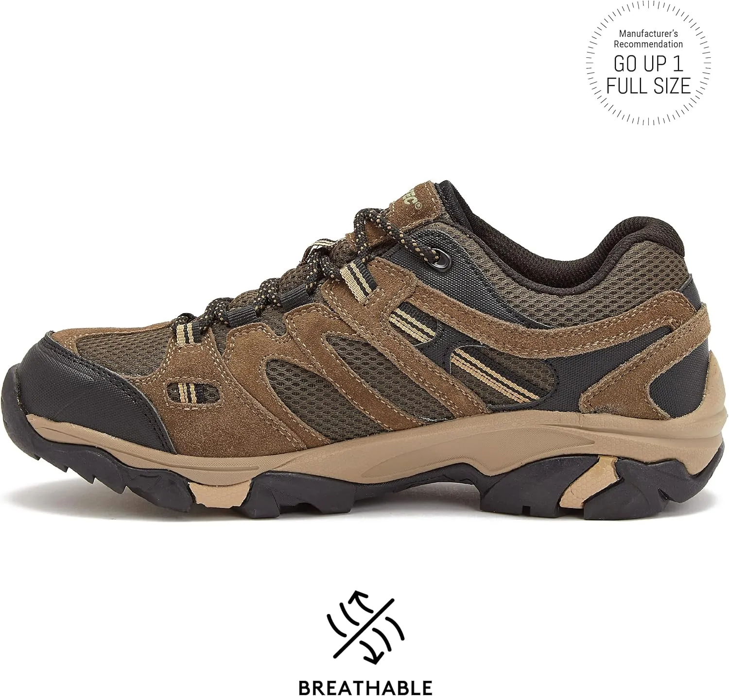 HI-TEC Apex Lite Low WP Waterproof Hiking Shoes for Men, Lightweight Breathable Outdoor Trekking and Trail Shoes