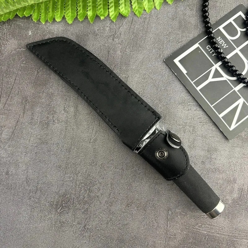 High Hardness Large Straight Knife for Hunting, Camping, Hiking, and Survival