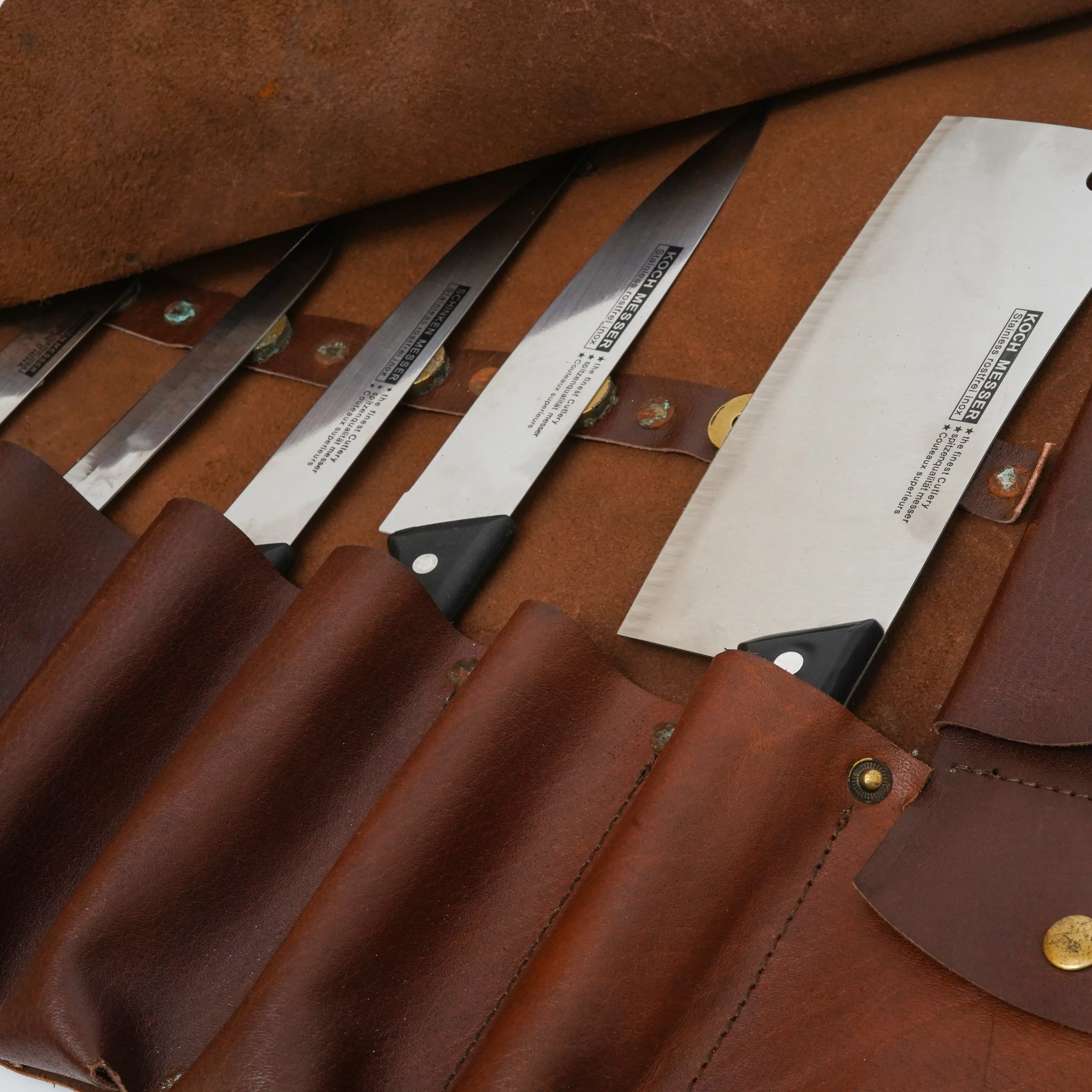 High-Quality Genuine Leather Knife Rolls for Professional Chefs