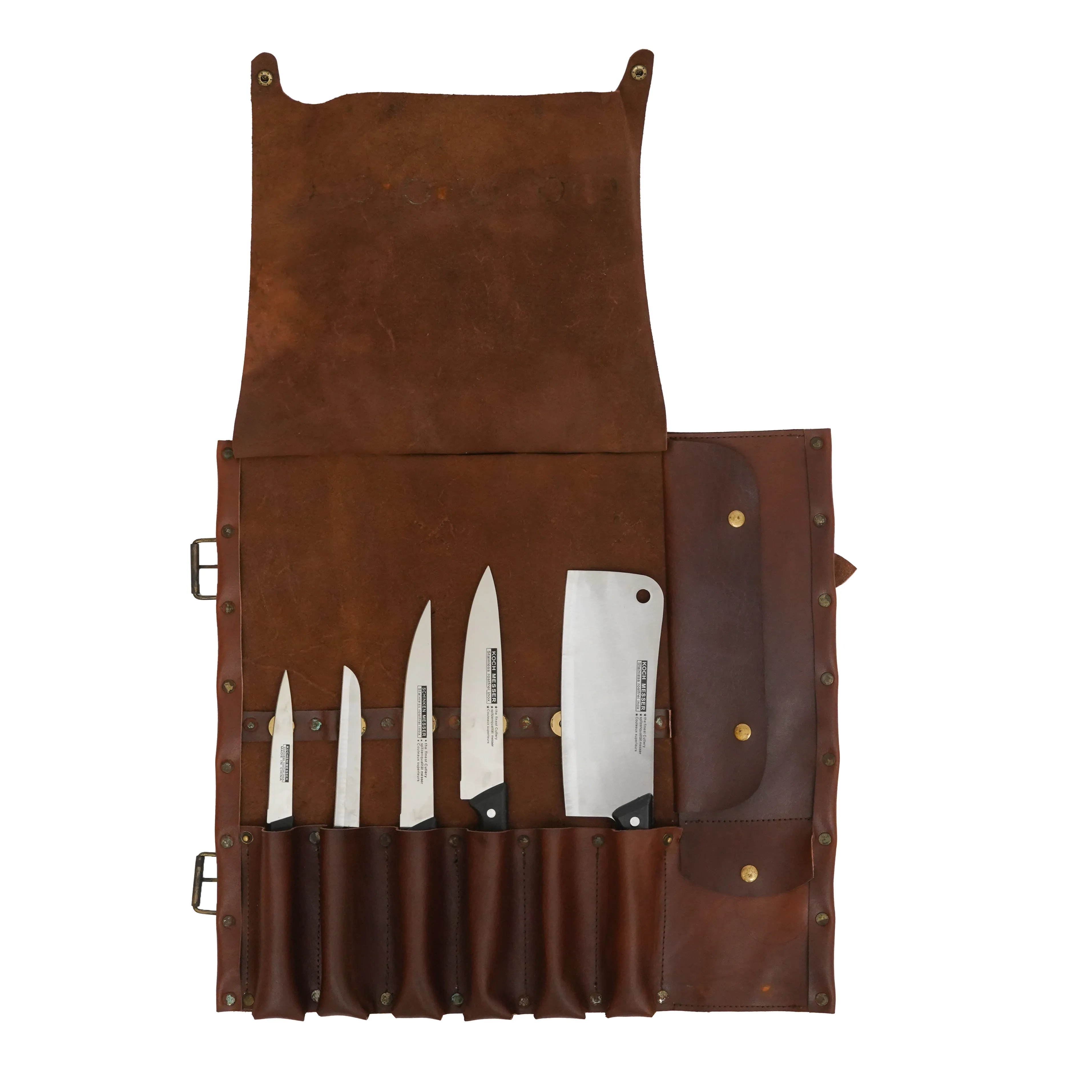High-Quality Genuine Leather Knife Rolls for Professional Chefs