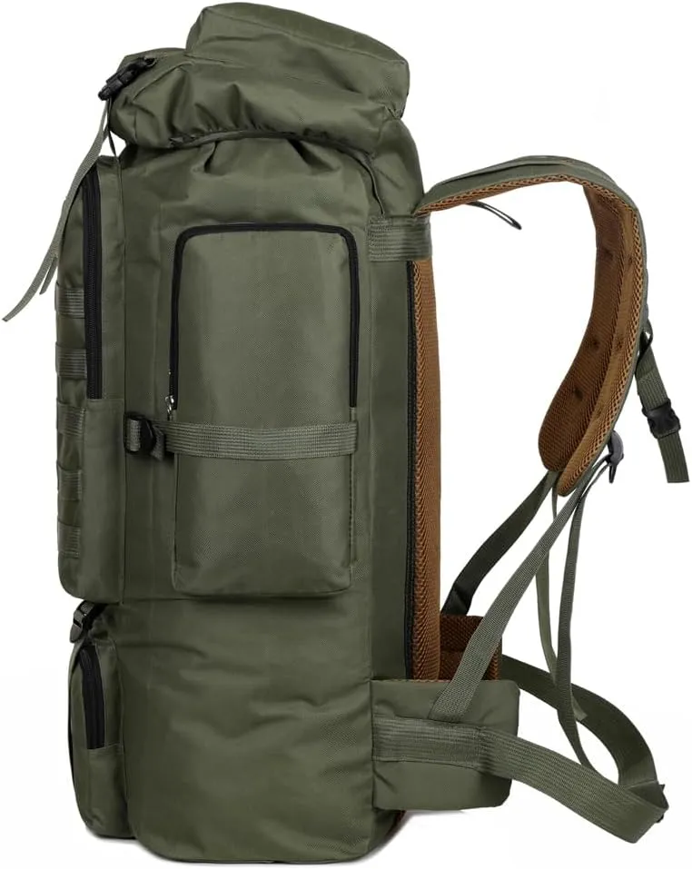 Hiking Backpack Large Capacity Outdoor Camping Rucksack Canvas Trekking Backpack