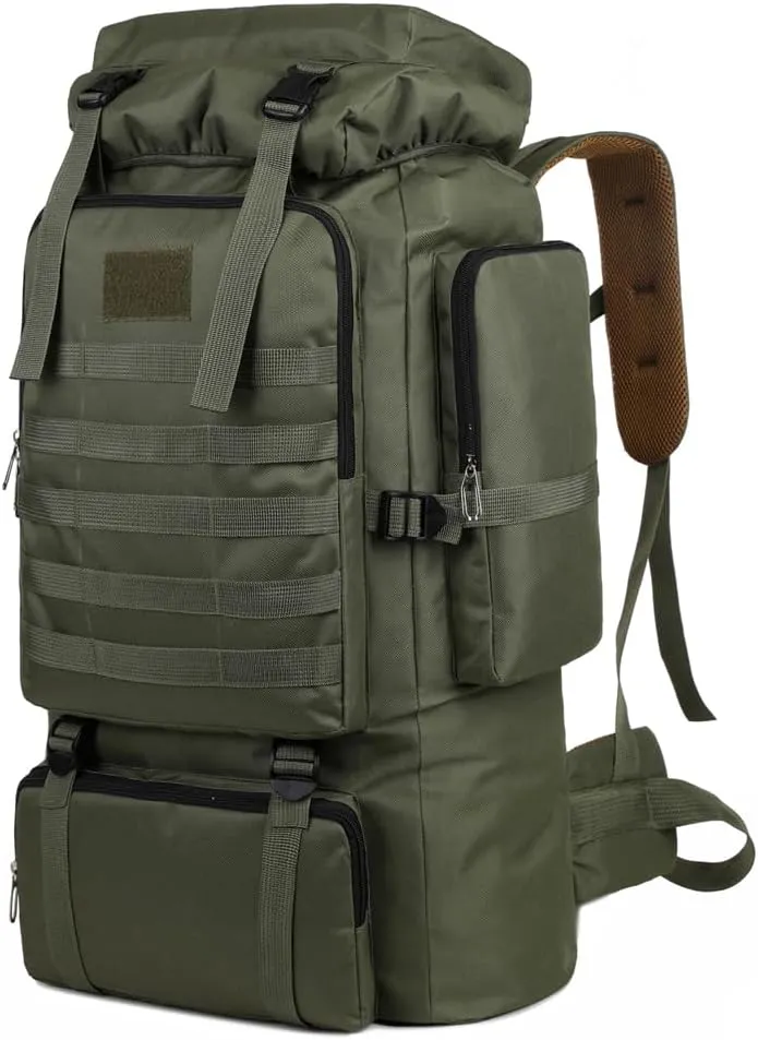 Hiking Backpack Large Capacity Outdoor Camping Rucksack Canvas Trekking Backpack