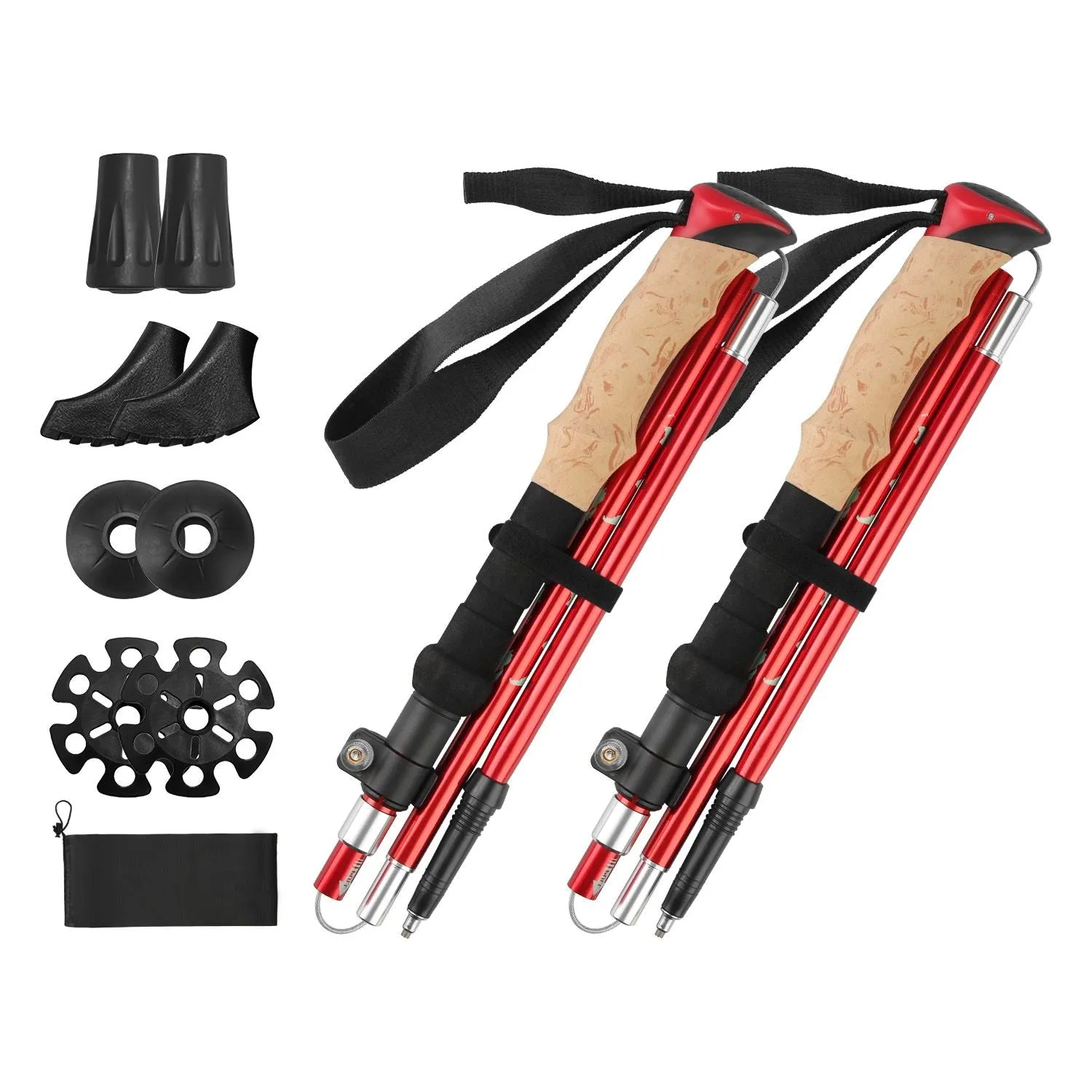 Hiking Collapsible High-quality Low-priced Poles 2-Pack