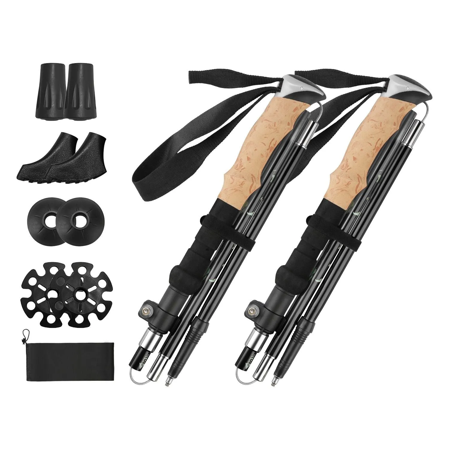 Hiking Collapsible High-quality Low-priced Poles 2-Pack