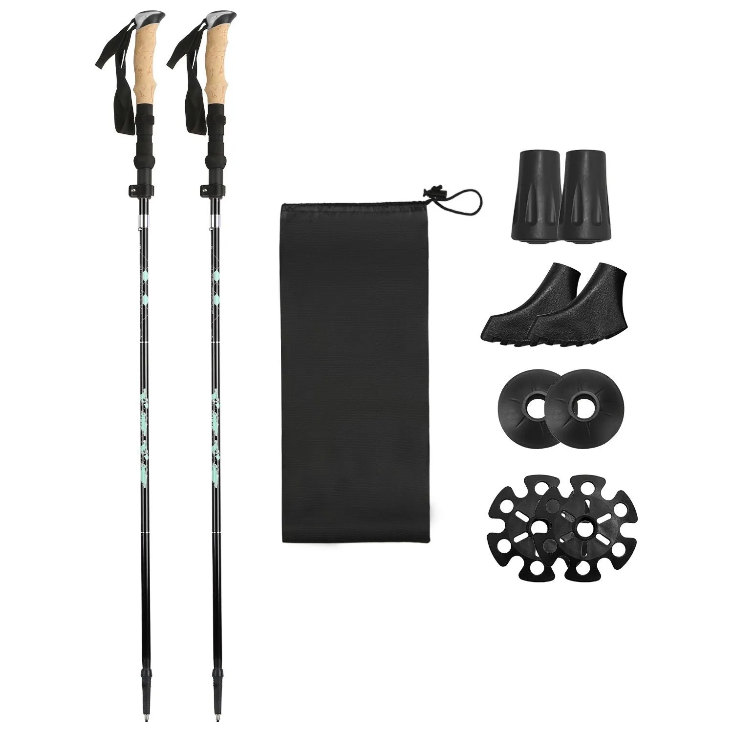 Hiking Collapsible High-quality Low-priced Poles 2-Pack