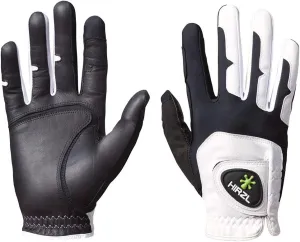 HIRZL GRIPPP FIT Ladies Golf Gloves – All Weather Womens Golf Glove (White/Black) | Kangaroo Leather & Lycra | Ultimate Grip/Wet or Dry | Breathable, Stretch Fit, Sweat Absorbent, Water Repellent