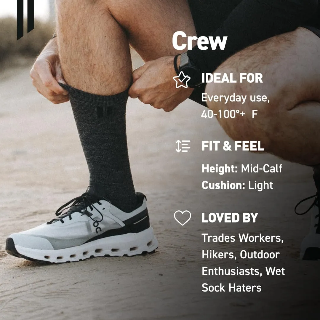 HOLLOW Alpaca Crew Socks for Men and Women, Moisture Wicking Alpaca Socks for Hiking, Running, Temperature Regulating