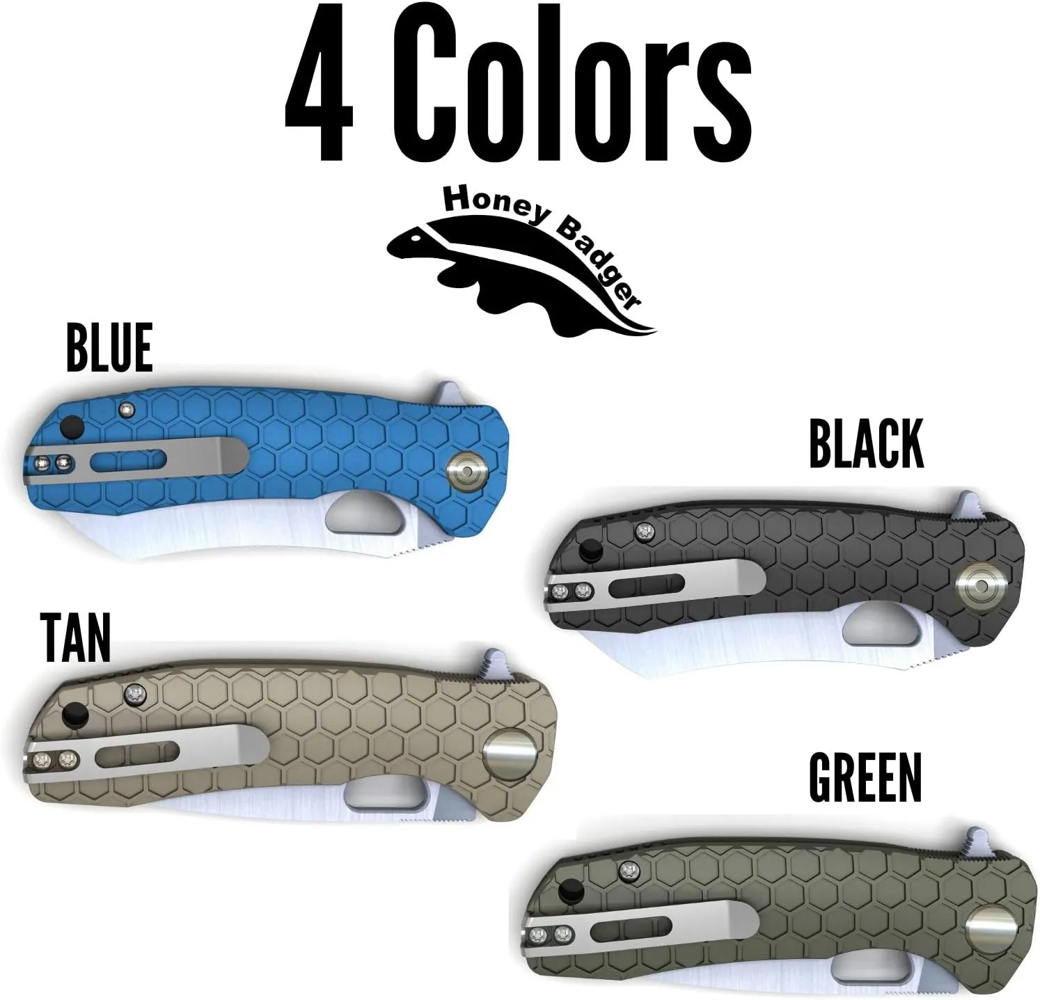Honey Badger Serrated Edge L/R Claw Knife, Medium, Tan
