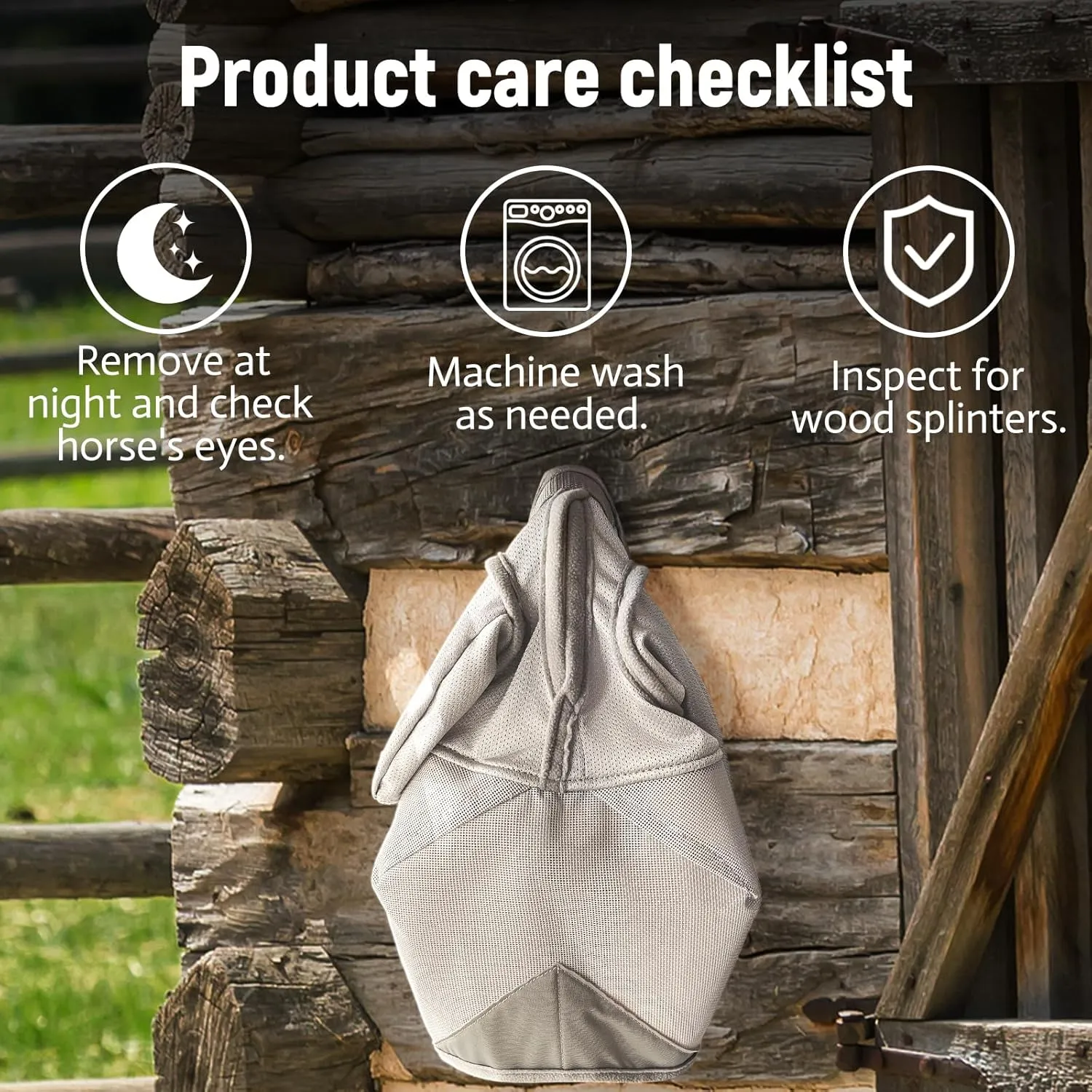 Horse Fly Mask, Adjustable Fly Masks for Horses with Ears, UV Protection from Insect Pests Comfort Mesh Without Nose Average Size Horses Accessories(Extra Large)
