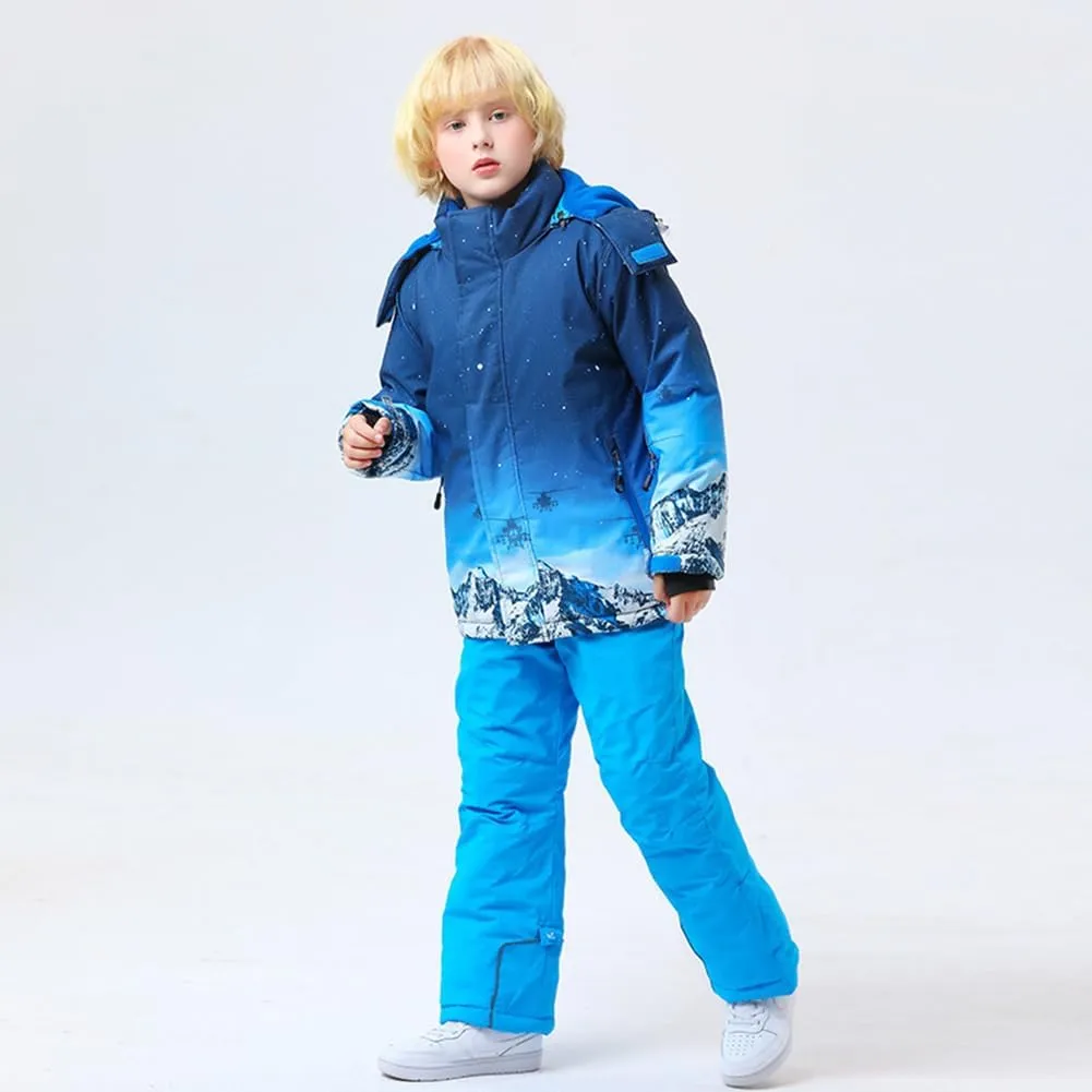 HOTIAN Boys Ski Jacket Colorful Waterproof Insulated Snow Coat Windproof Unisex Winter Outdoor Coats