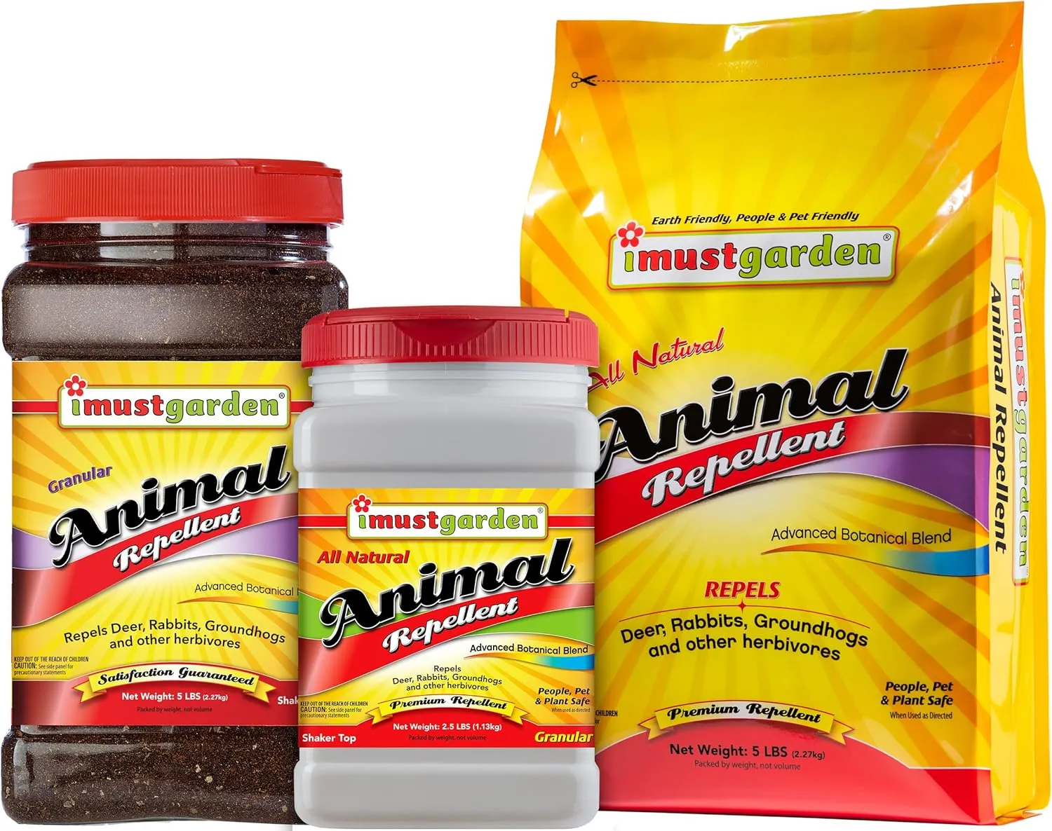 I Must Garden Deer, Rabbit and Groundhog Repellent: All-Weather Granular Formula – 5 lb. Bag