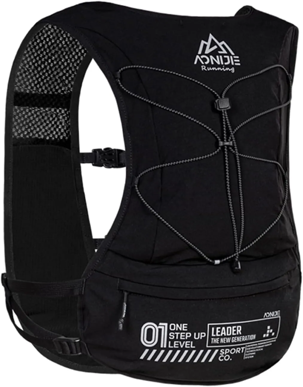 ICE FLAME Hydration Backpack Vest, 5L Multifunctional Outdoor Running Backpack fit 6.8 Inches Phone for Marathon Training, Hiking, Trail and Walking (Black)