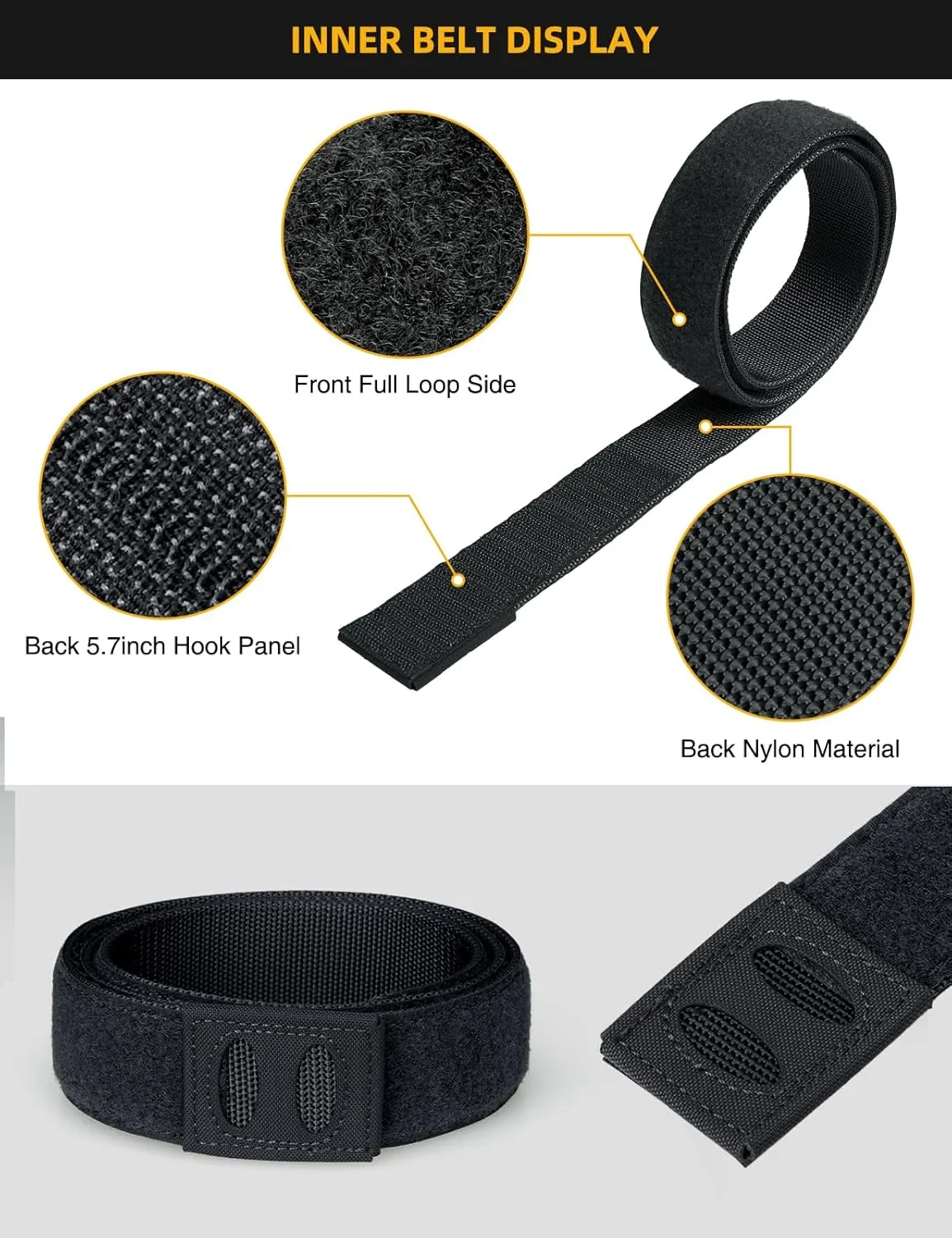 IDOGEAR SPORTS Tactical Heavy Duty Belt Quick Release MOLLE Belt With 1.5"/2" Inner Outer For Men Outdoor Paintball Airsoft
