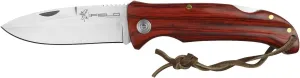 iFIELD Folding knife Camper EL29041, wooden handle, 3.7 inch stainless steel blade, total size 8 inch, camping tool for fishing, hunting, sport activity