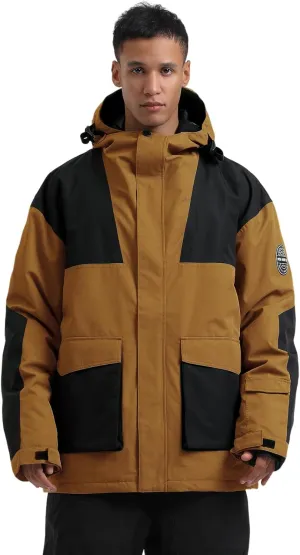 IMPHUT Mens Snowboard Jacket Baggy Womens Ski Jacket Insulated Waterproof Windproof Snow Outerwear Winter Hooded Coat