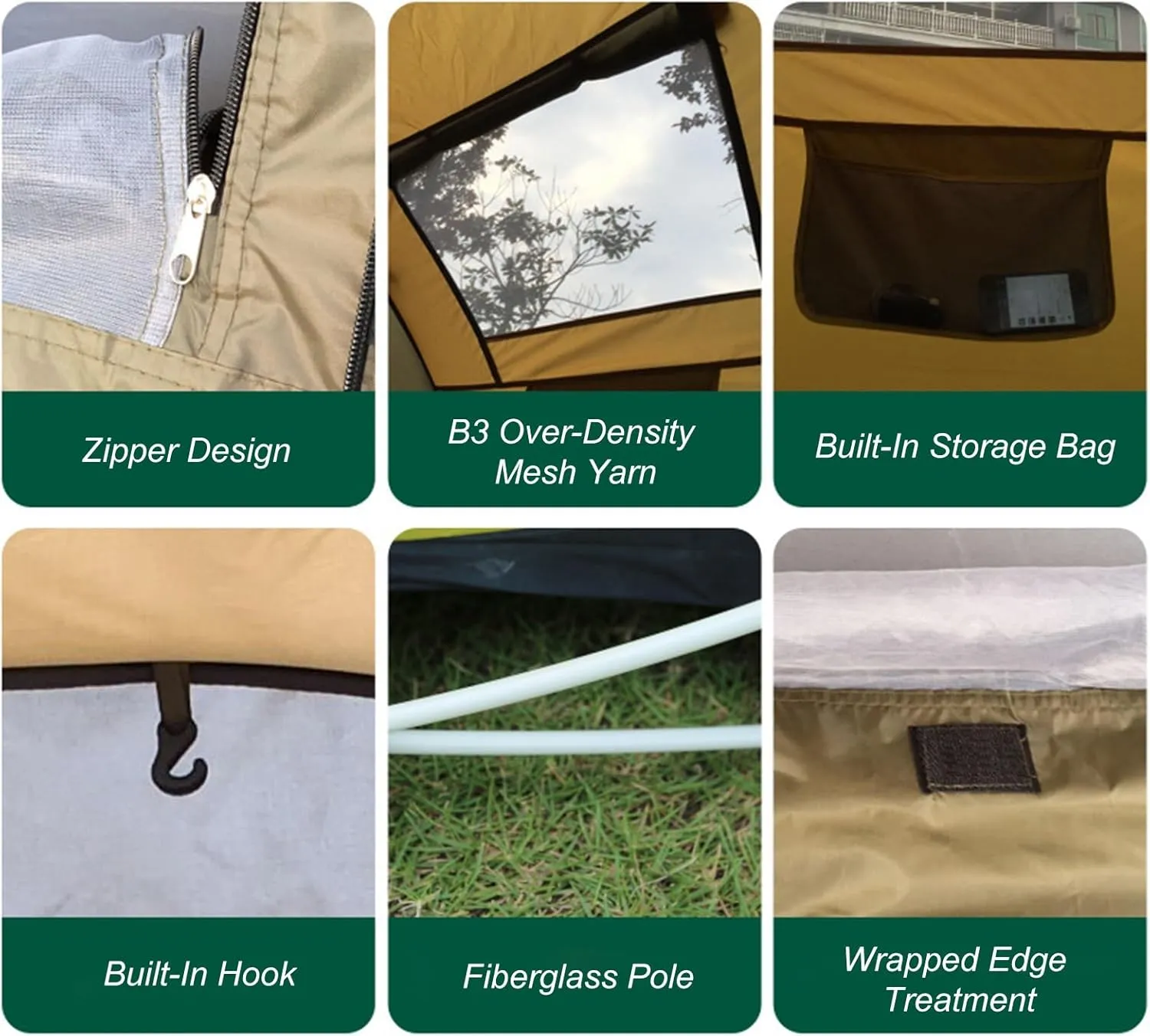Instant Camping Tent Outdoor Portable 3-4 Person Pop Up Camping Tent Rainproof Sunproof Automatic Family Camping Tent 2 Doors 2 Windows Easy Set Up