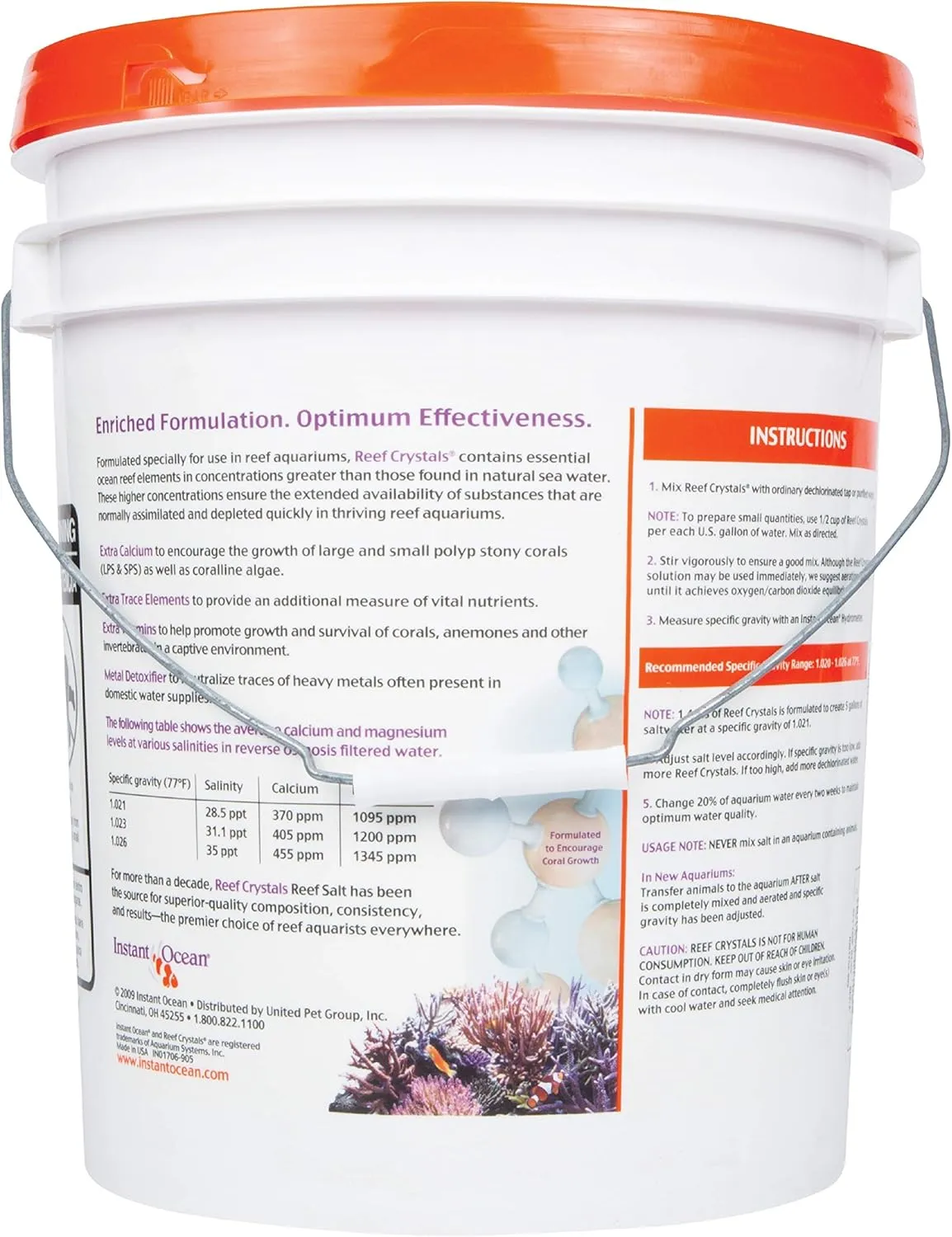 Instant Ocean Reef Crystals Reef Salt, Formulated Specifically For Reef Fish Tank Aquariums