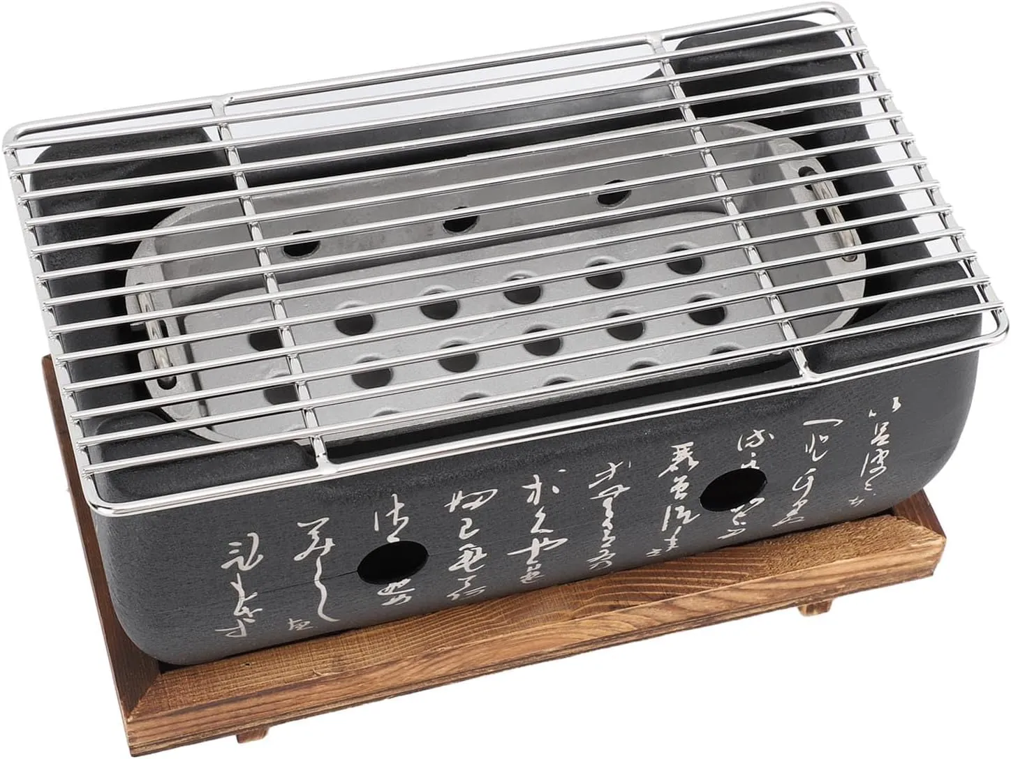 Japanese Grill, Yakiniku Grill Quick Heating Aluminium Alloy Wire Base for Camping Japanese Food Charcoal Stove BBQ Style BBQ (M)