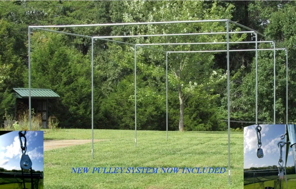 Jones Sports 42PLY Medium Duty #24 Batting CAGE with EZ Frame KIT for Baseball, Softball, Backyard Sports