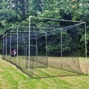 Jones Sports 42PLY Medium Duty #24 Batting CAGE with EZ Frame KIT for Baseball, Softball, Backyard Sports