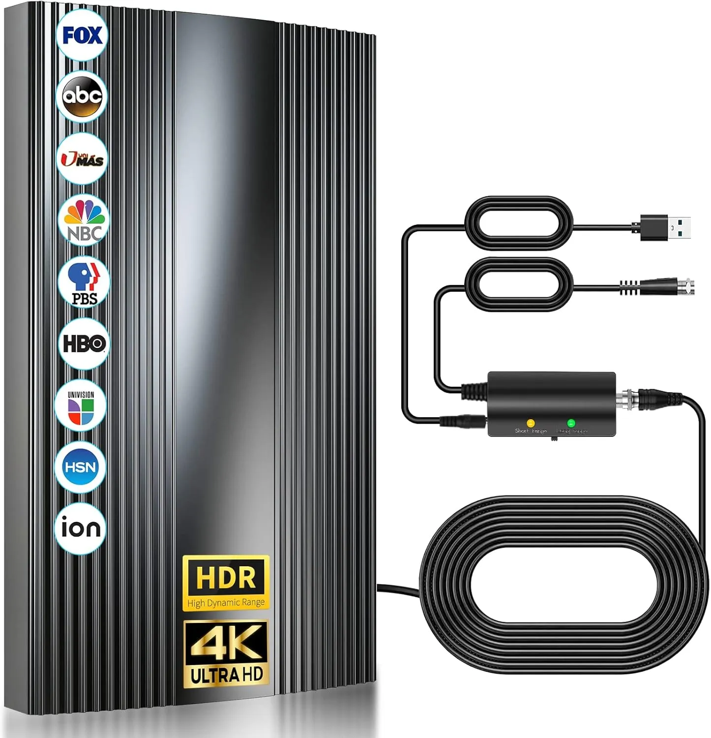K HD Strongest Tv Antenna with Amplifier Signal Booster/36ft Coax Cable