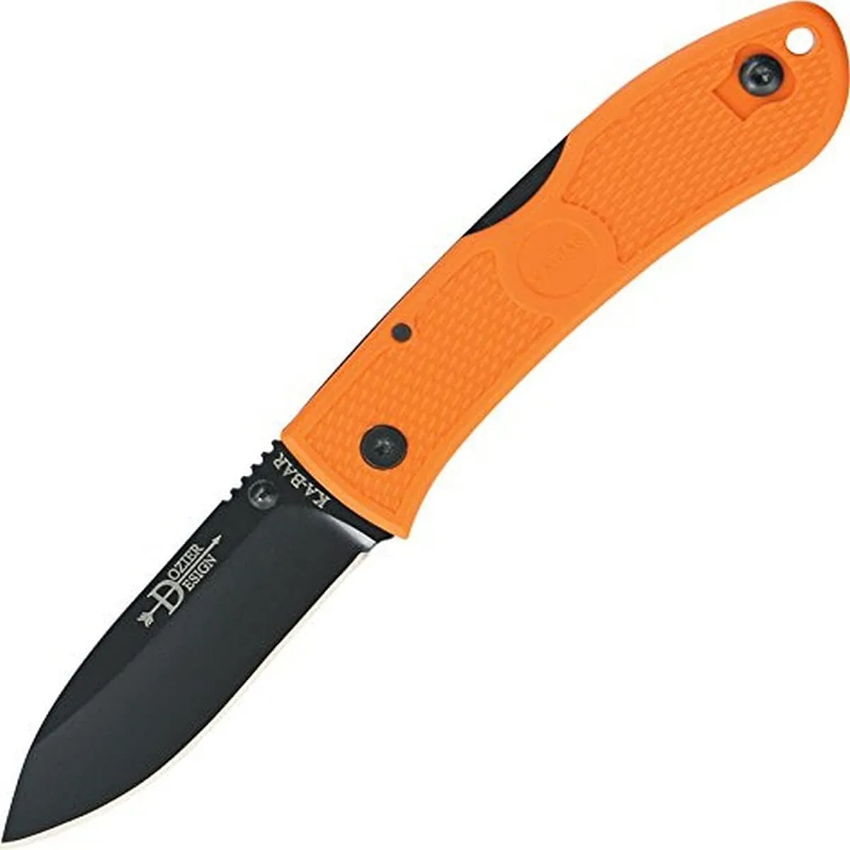 KA-BAR KA4062BO-BRK Dozier Folding Hunter,Orange 7.25 inch