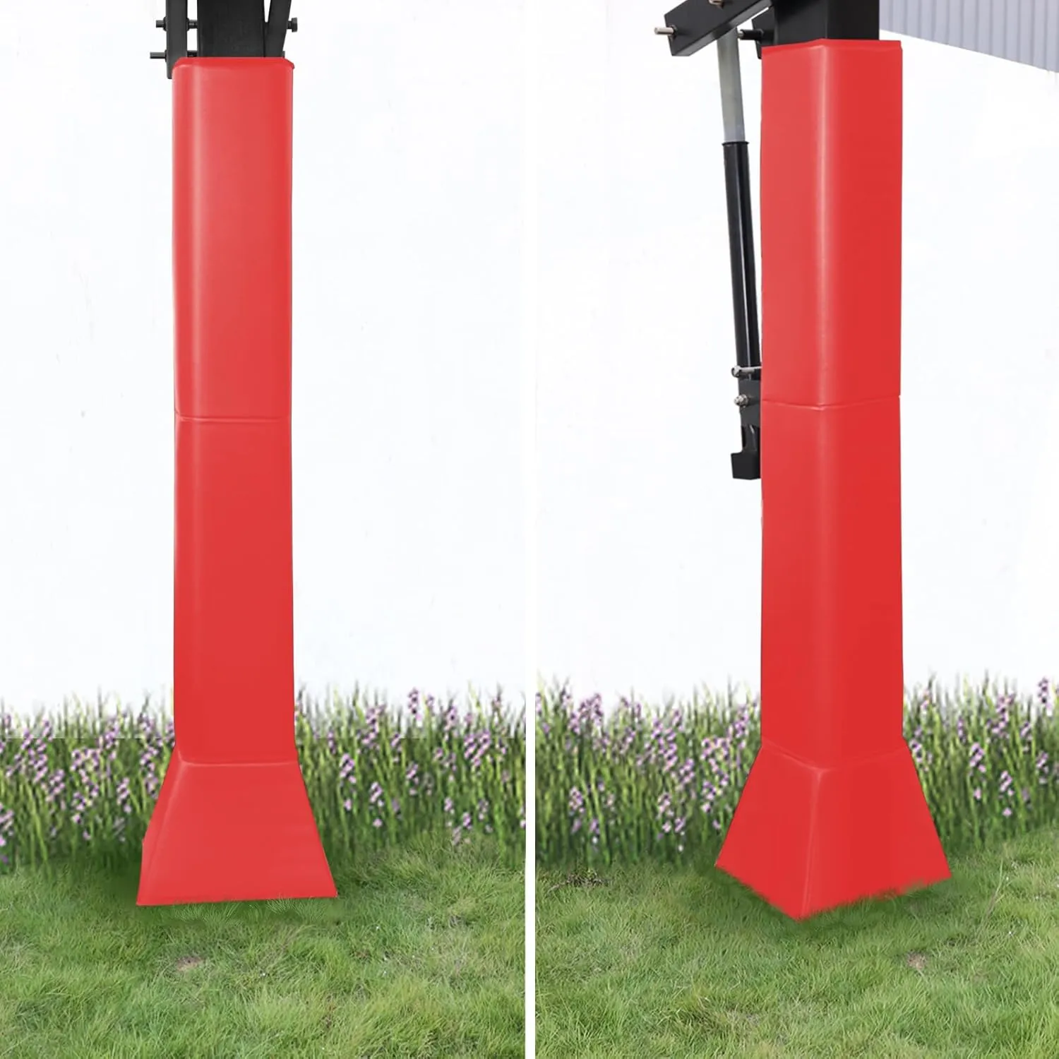Katop Square Basketball Pole Pad, Heavy Duty Protective Pole Padding Fits 5"x5", 6"x6" Pole&Base, Durable UV-Resistant Waterproof Basketball Hoop Padding for Player Safety Outdoor and Indoor