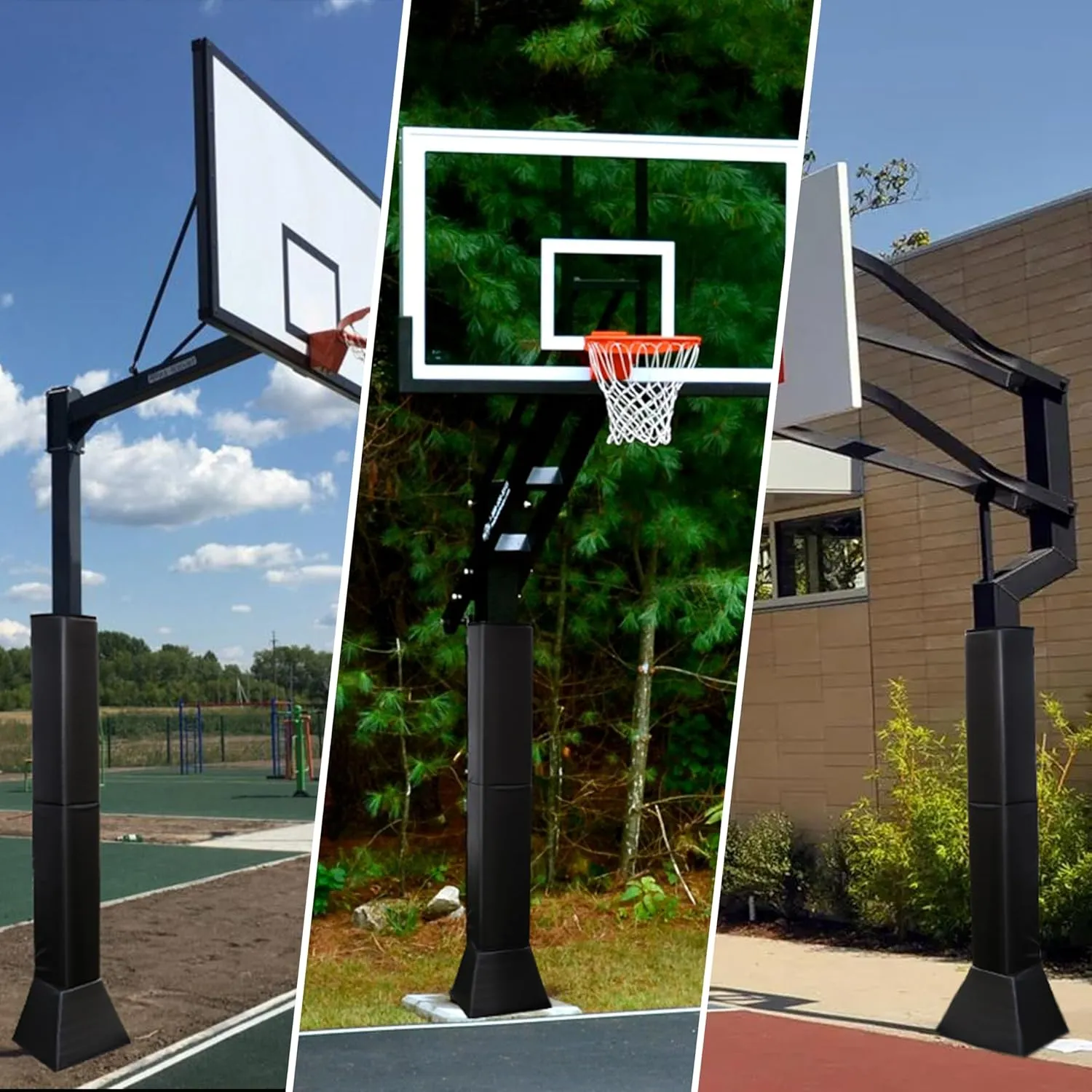 Katop Square Basketball Pole Padding, Durable Basketball Pole Pad for4 x4,5"x5",6"x6",6"x8",8"x8"Square Pole&Base, UV-Resistant Waterproof Basketball Hoop Padding for Protection and Player Safety