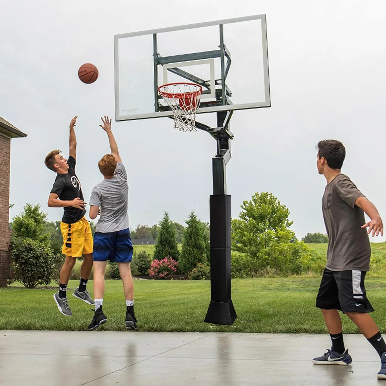 Katop Square Basketball Pole Padding, Durable Basketball Pole Pad for4 x4,5"x5",6"x6",6"x8",8"x8"Square Pole&Base, UV-Resistant Waterproof Basketball Hoop Padding for Protection and Player Safety