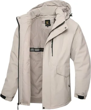Keevoom Mens Winter Coats Warm Snow Coat Windproof Mountain Raincoat Waterproof Hooded Snowboarding Ski Jackets for Men