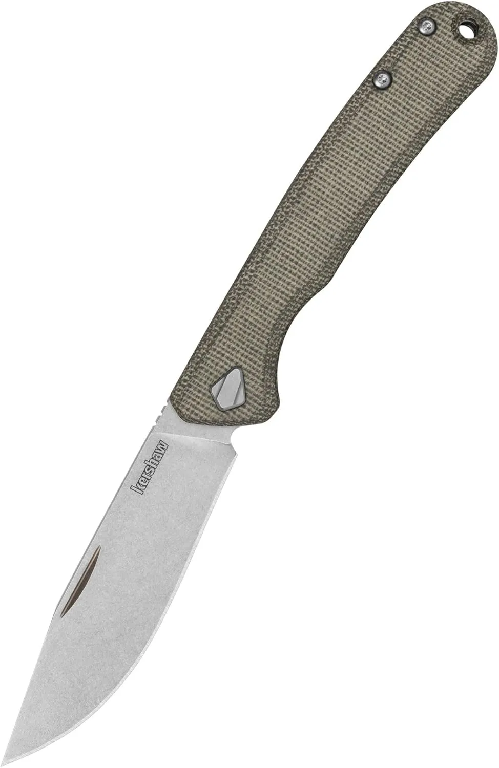 Kershaw Federalist Folding Pocket Knife, Manual Folder with Nail Nick, 3.25 inch CPM 154 Stainless Steel Blade, Made in the USA,Green