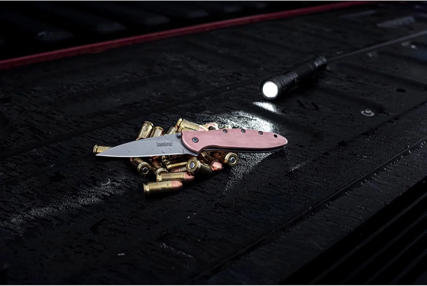 Kershaw Leek Olive Edc Pocketknife, 3" Sandvik 14C28N Steel Blade, Assisted Opening Folding Knife, Dual Lock System