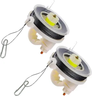 Kevlar Trip Wire on Reusable Reel (2 Pack) - Early Warning Perimeter Defense for All Devices - 85FT Silicon Coated Kevlar Line On Easy Wind Reel for Camping & Security