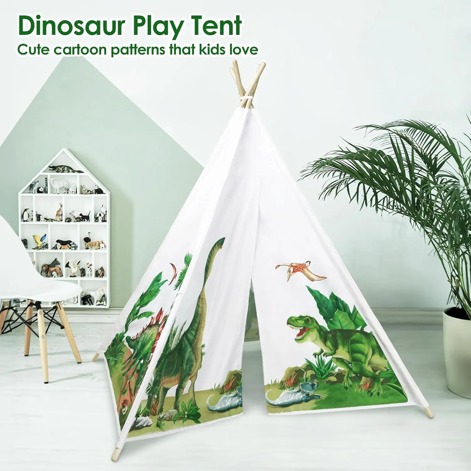 Kids Teepee Tent Toddler Indian Tipi Tent for Kids Upgrade Stable Indoor Playhouse Outdoor Play Tent for Girls & Boys