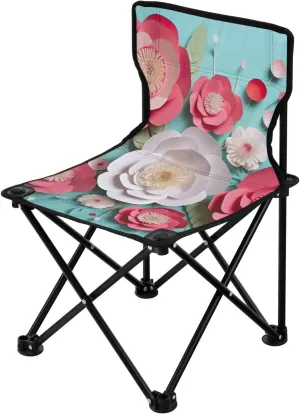 Kigai Folding Camping Chair Heavy Duty Chair Ultralight Compact Portable Beach Chair for Outdoor Camp, Hiking, Travel, Beach, Sporting Event and Picnic, Cute Flower