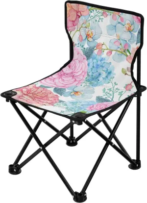 Kigai Folding Camping Chair Heavy Duty Chair Ultralight Compact Portable Beach Chair for Outdoor Camp, Hiking, Travel, Beach, Sporting Event and Picnic, Vintage Flower